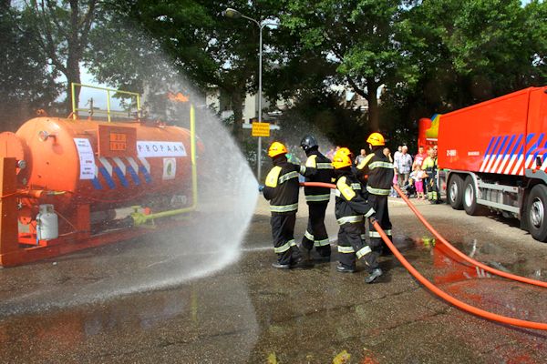 Jeugdbrandweer in actie